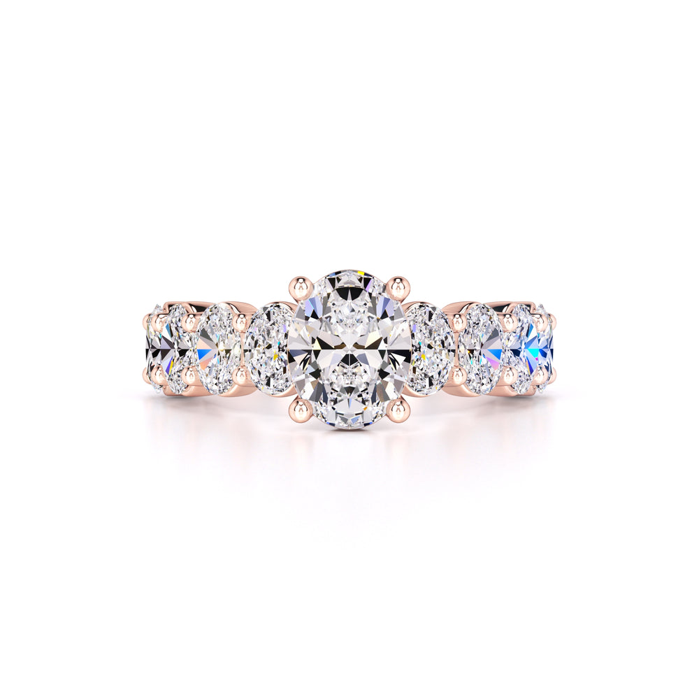 Kaitlyn Moissanite & Lab Grown Diamond Ring | Rose Gold | 1