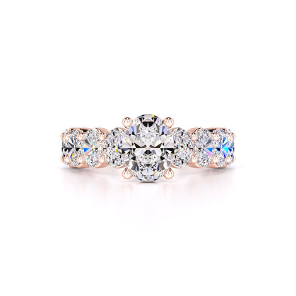 Kaitlyn Moissanite & Lab Grown Diamond Ring | Rose Gold | 1