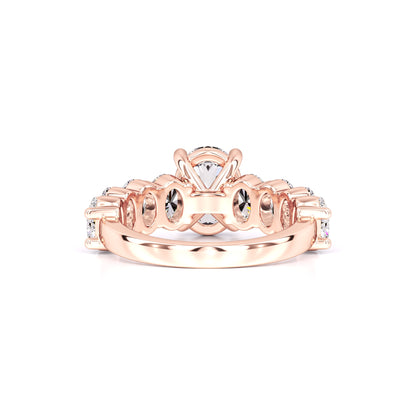 Kaitlyn Moissanite & Lab Grown Diamond Ring | Rose Gold | 3