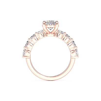 Kaitlyn Moissanite & Lab Grown Diamond Ring | Rose Gold | 4