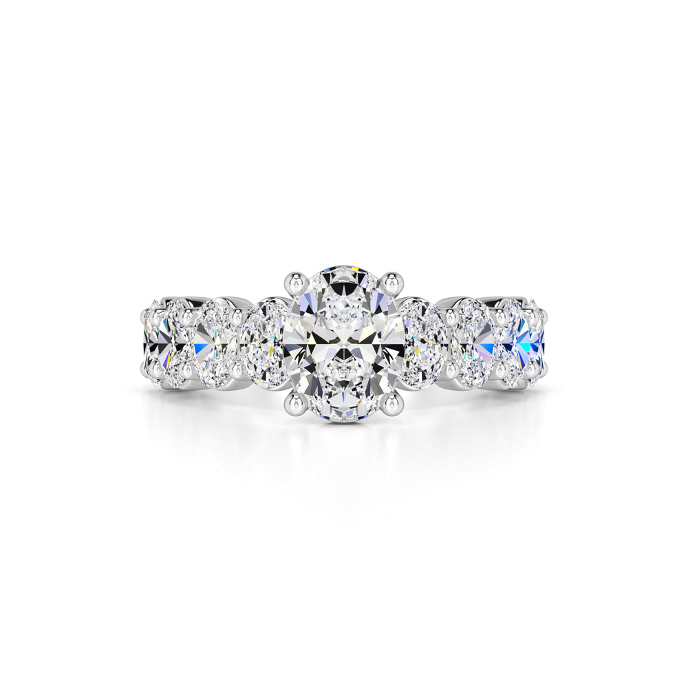 Kaitlyn Moissanite & Lab Grown Diamond Ring | White Gold | 1