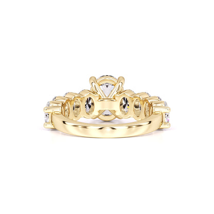 Kaitlyn Moissanite & Lab Grown Diamond Ring | Yellow Gold | 3