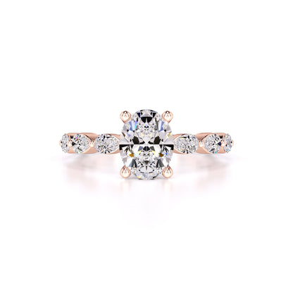 Landon Moissanite & Lab Grown Diamond Ring | Rose Gold | 1