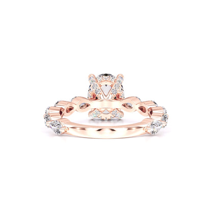 Landon Moissanite & Lab Grown Diamond Ring | Rose Gold | 3