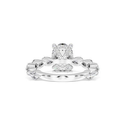Landon Moissanite & Lab Grown Diamond Ring | White Gold | 3