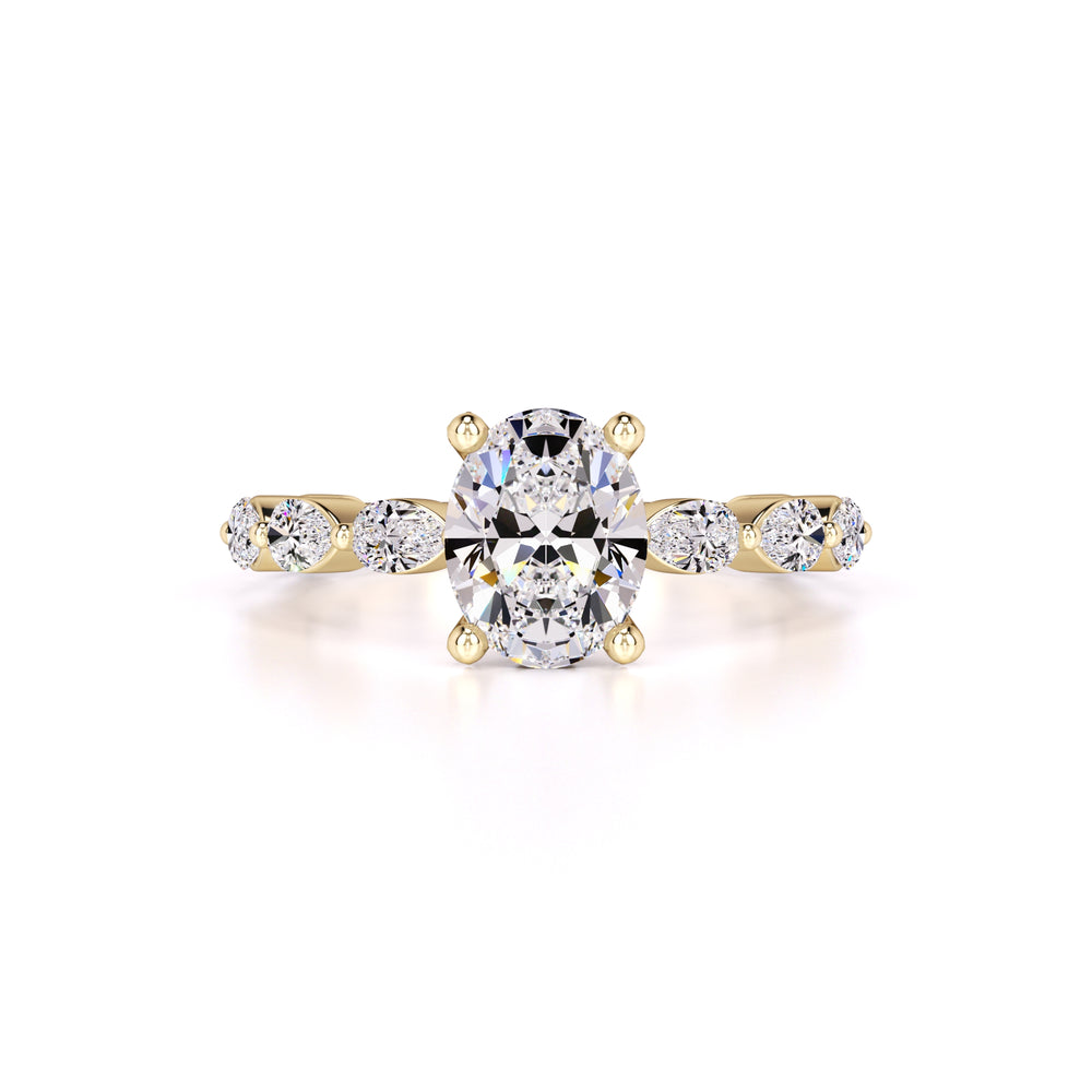 Landon Moissanite & Lab Grown Diamond Ring | Yellow Gold | 1