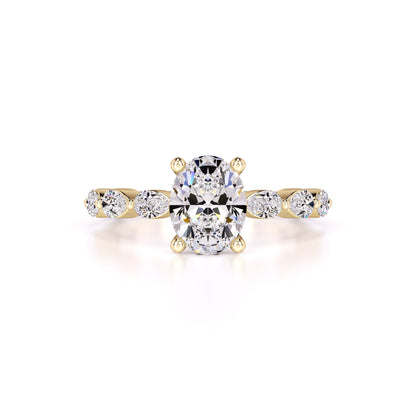 Landon Moissanite & Lab Grown Diamond Ring | Yellow Gold | 1
