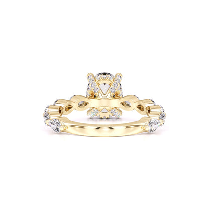 Landon Moissanite & Lab Grown Diamond Ring | Yellow Gold | 3
