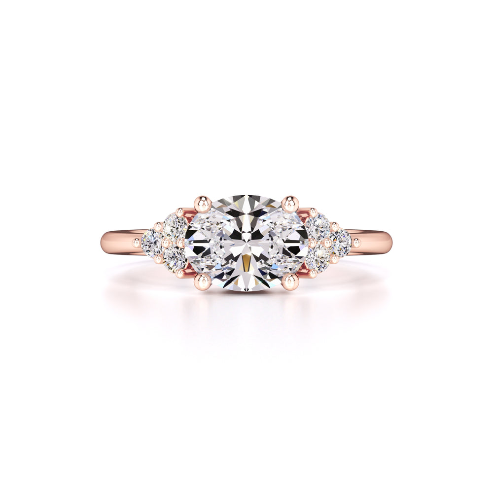 Morgan Moissanite & Lab Grown Diamond Ring | Rose Gold | 1