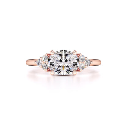 Morgan Moissanite & Lab Grown Diamond Ring | Rose Gold | 1