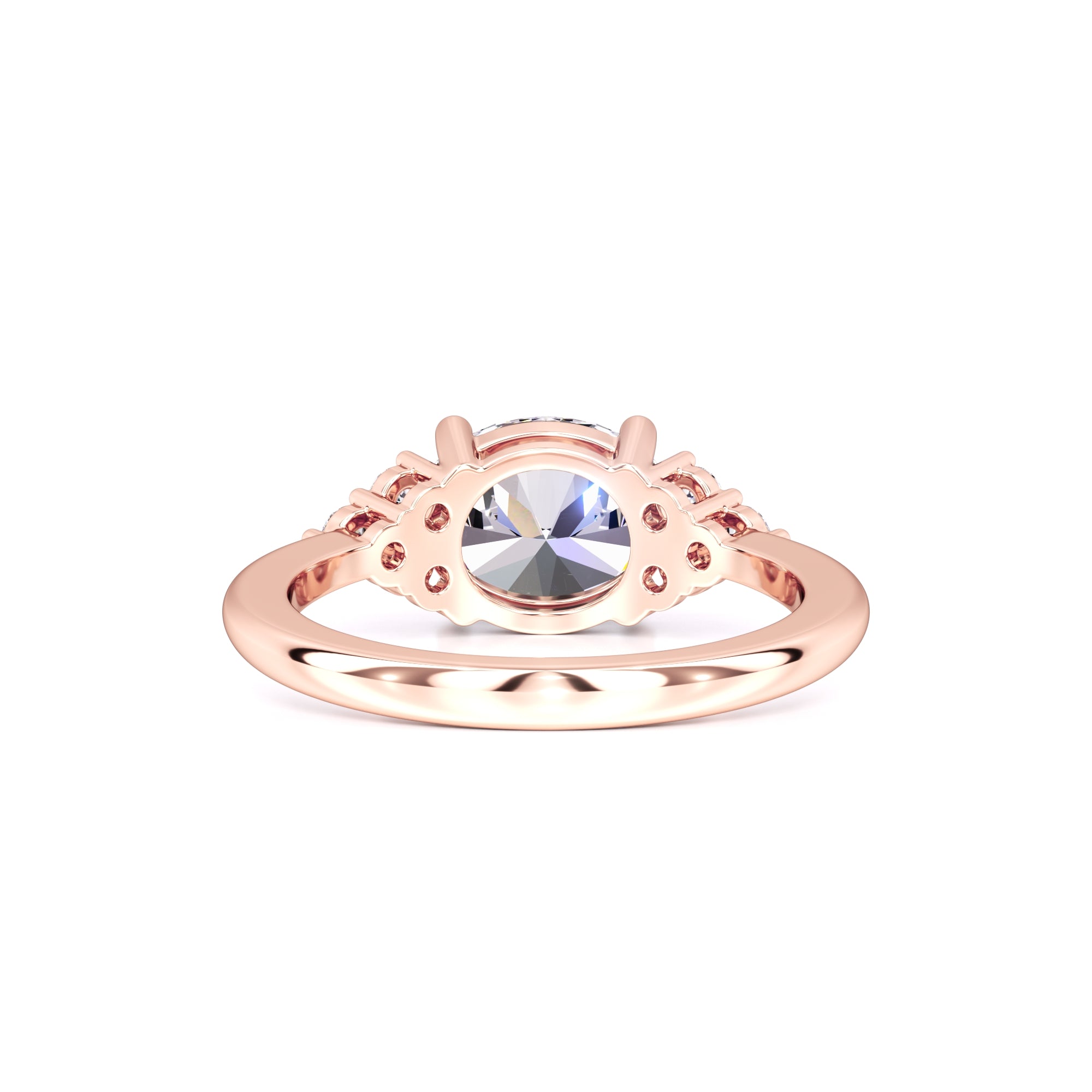 Morgan Moissanite & Lab Grown Diamond Ring | Rose Gold | 3