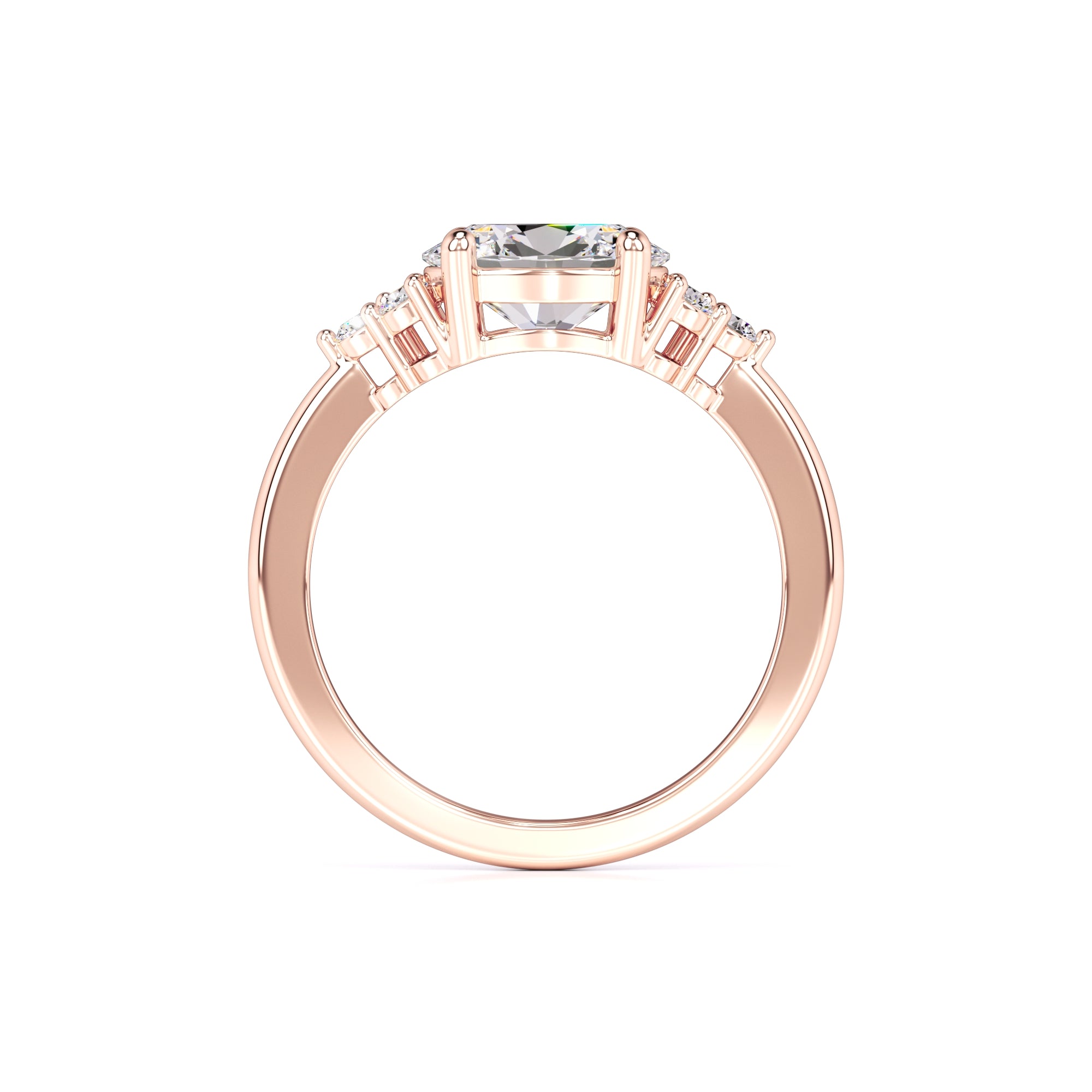 Morgan Moissanite & Lab Grown Diamond Ring | Rose Gold | 4