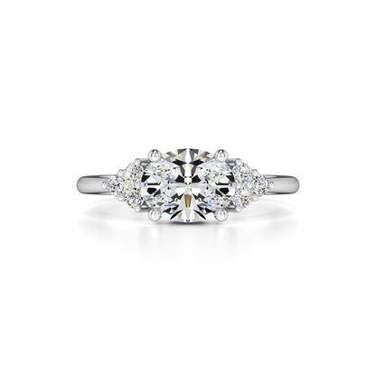 Morgan Moissanite & Lab Grown Diamond Ring | White Gold | 1