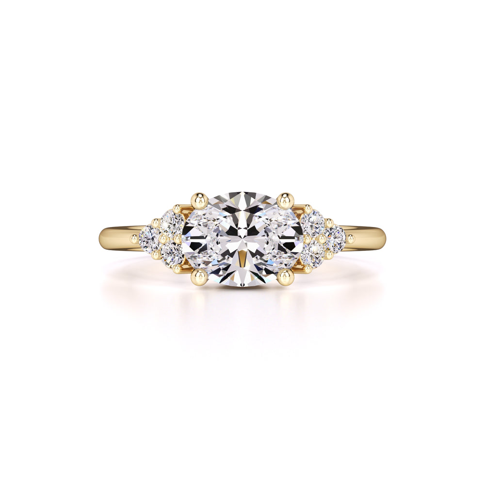 Morgan Moissanite & Lab Grown Diamond Ring | Yellow Gold | 1
