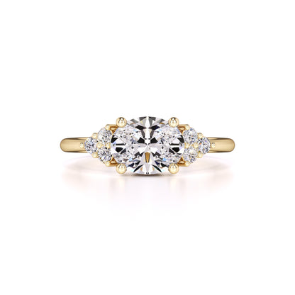 Morgan Moissanite & Lab Grown Diamond Ring | Yellow Gold | 1