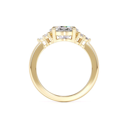Morgan Moissanite & Lab Grown Diamond Ring | Yellow Gold | 4