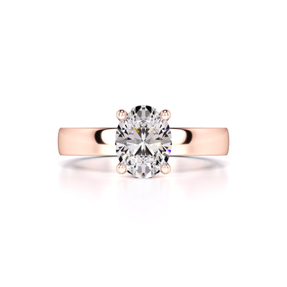 Molly Moissanite & Lab Grown Diamond Ring | Rose Gold | 1
