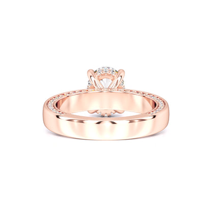 Molly Moissanite & Lab Grown Diamond Ring | Rose Gold | 3