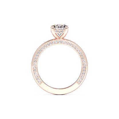 Molly Moissanite & Lab Grown Diamond Ring | Rose Gold | 4