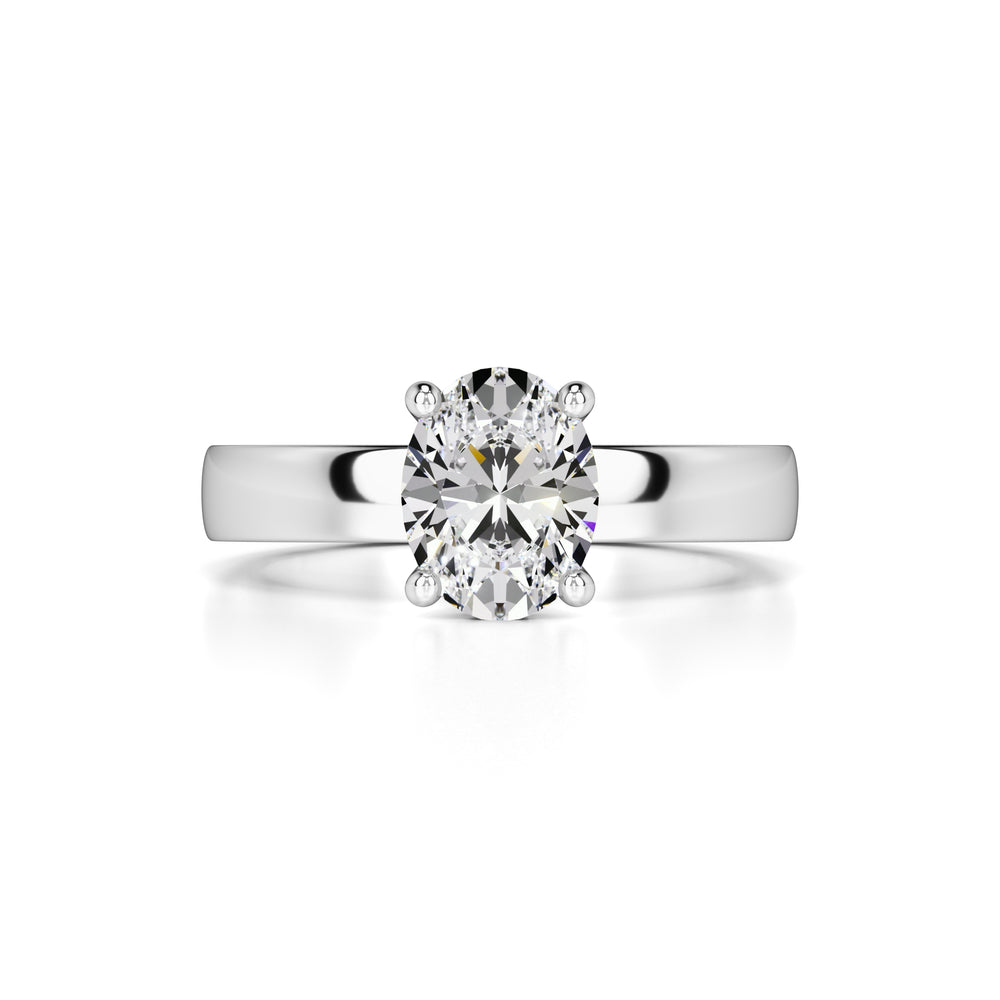 Molly Moissanite & Lab Grown Diamond Ring | White Gold | 1