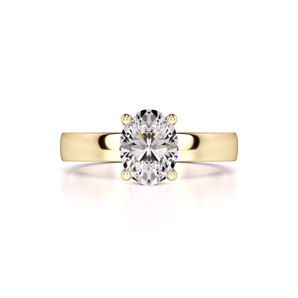 Molly Moissanite & Lab Grown Diamond Ring | Yellow Gold | 1