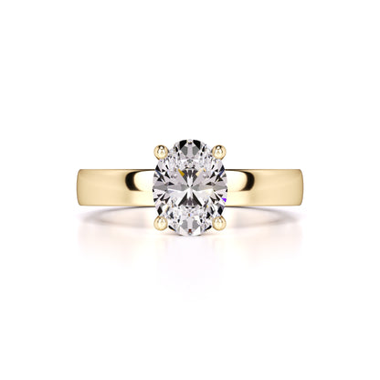 Molly Moissanite & Lab Grown Diamond Ring | Yellow Gold | 1