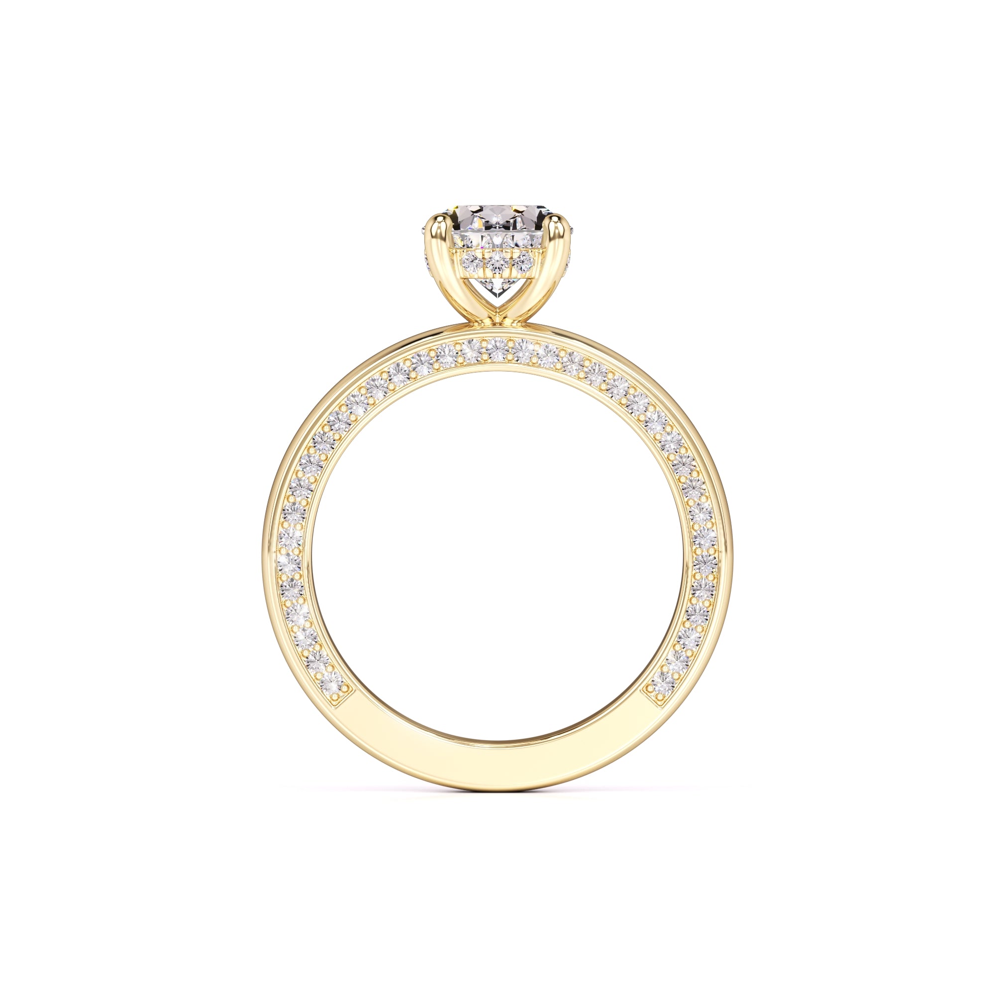 Molly Moissanite & Lab Grown Diamond Ring | Yellow Gold | 4