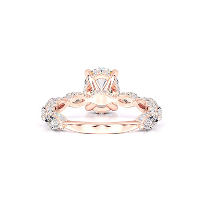Anastasia Moissanite & Lab Grown Diamond Ring | Rose Gold | 3