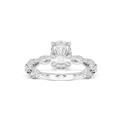 Anastasia Moissanite & Lab Grown Diamond Ring | White Gold | 3