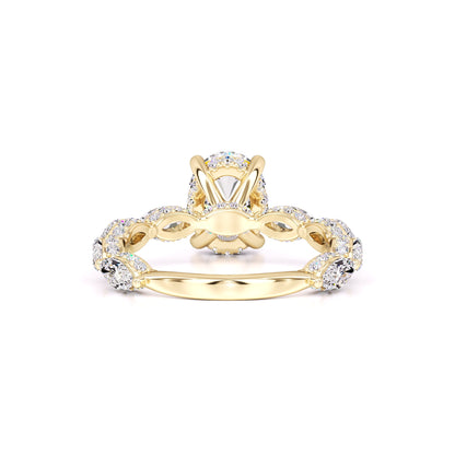 Anastasia Moissanite & Lab Grown Diamond Ring | Yellow Gold | 3