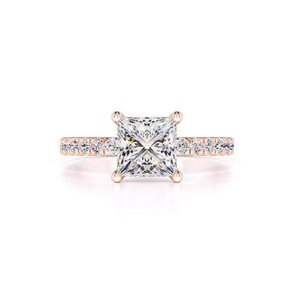 Vivian Moissanite & Lab Grown Diamond Ring | Rose Gold | 1