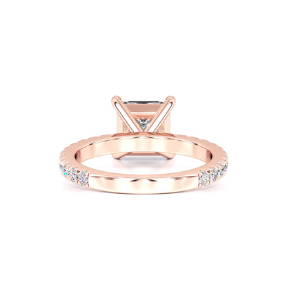 Vivian Moissanite & Lab Grown Diamond Ring | Rose Gold | 3
