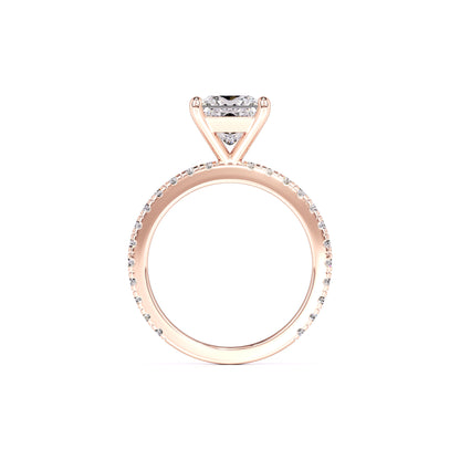Vivian Moissanite & Lab Grown Diamond Ring | Rose Gold | 4