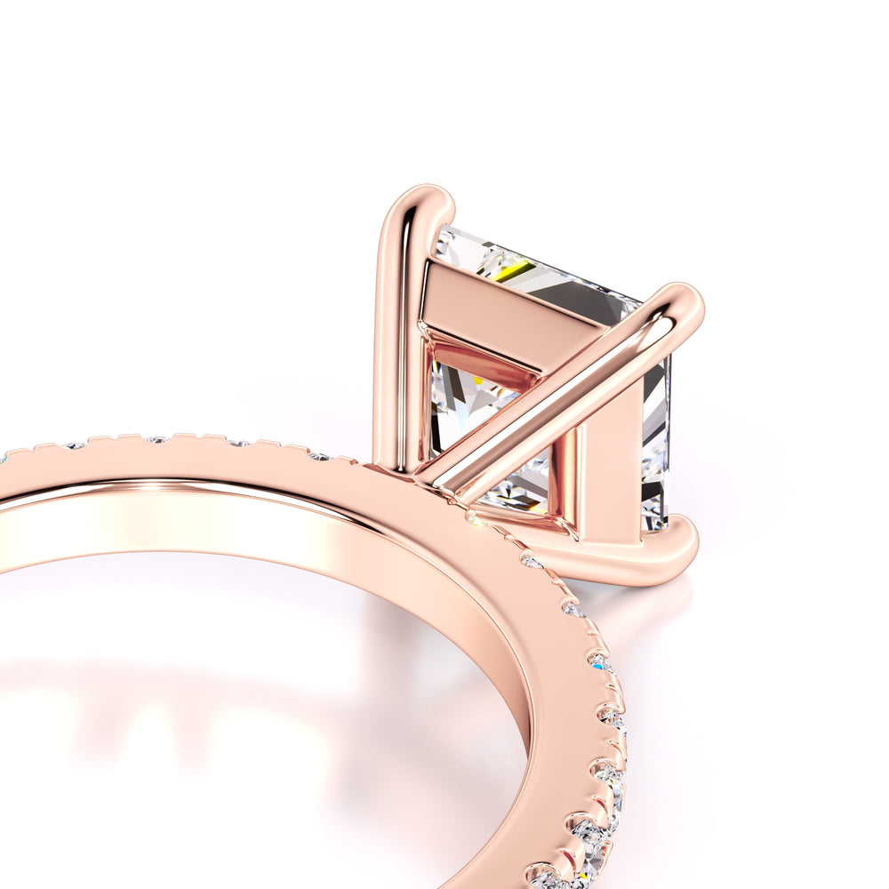 Vivian Moissanite & Lab Grown Diamond Ring | Rose Gold | 2