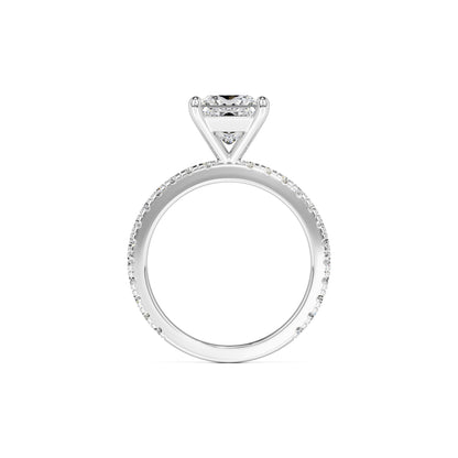 Vivian Moissanite & Lab Grown Diamond Ring | White Gold | 4