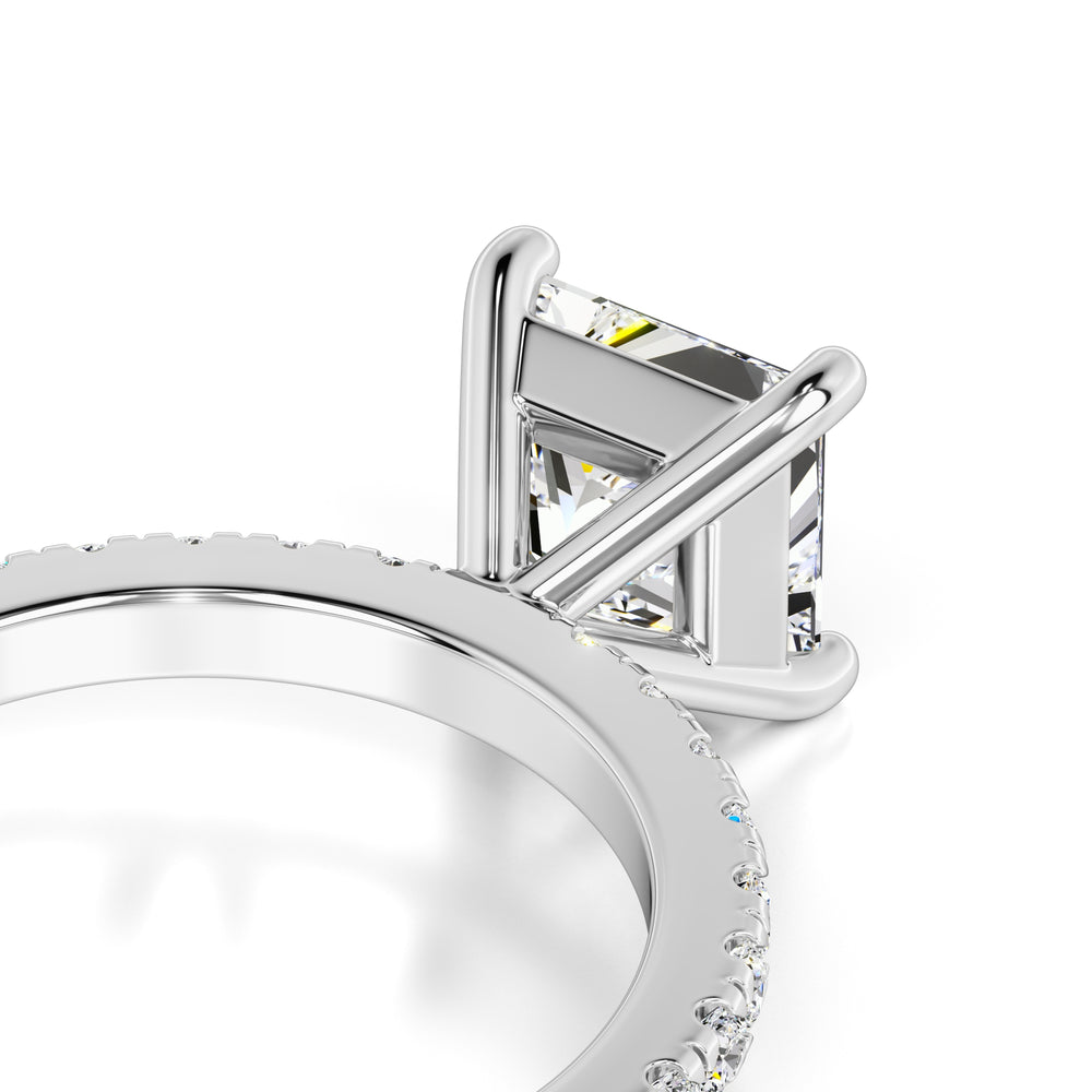Vivian Moissanite & Lab Grown Diamond Ring | White Gold | 2