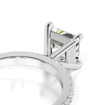 Vivian Moissanite & Lab Grown Diamond Ring | White Gold | 2
