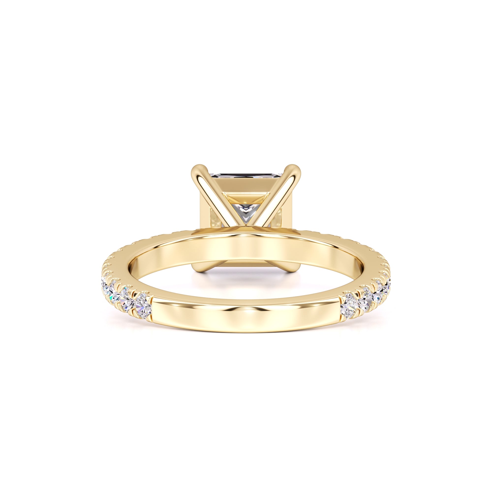 Vivian Moissanite & Lab Grown Diamond Ring | Yellow Gold | 3