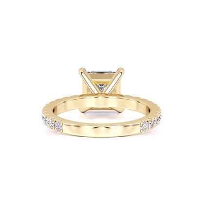 Vivian Moissanite & Lab Grown Diamond Ring | Yellow Gold | 3