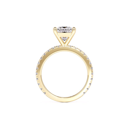 Vivian Moissanite & Lab Grown Diamond Ring | Yellow Gold | 4
