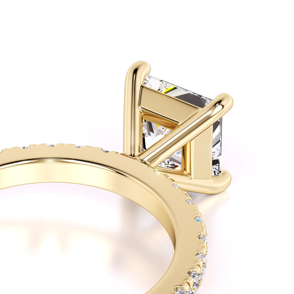 Vivian Moissanite & Lab Grown Diamond Ring | Yellow Gold | 2