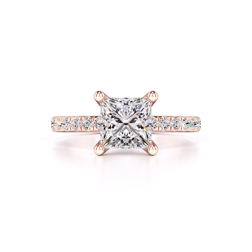 Kamila Moissanite & Lab Grown Diamond Ring | Rose Gold | 1