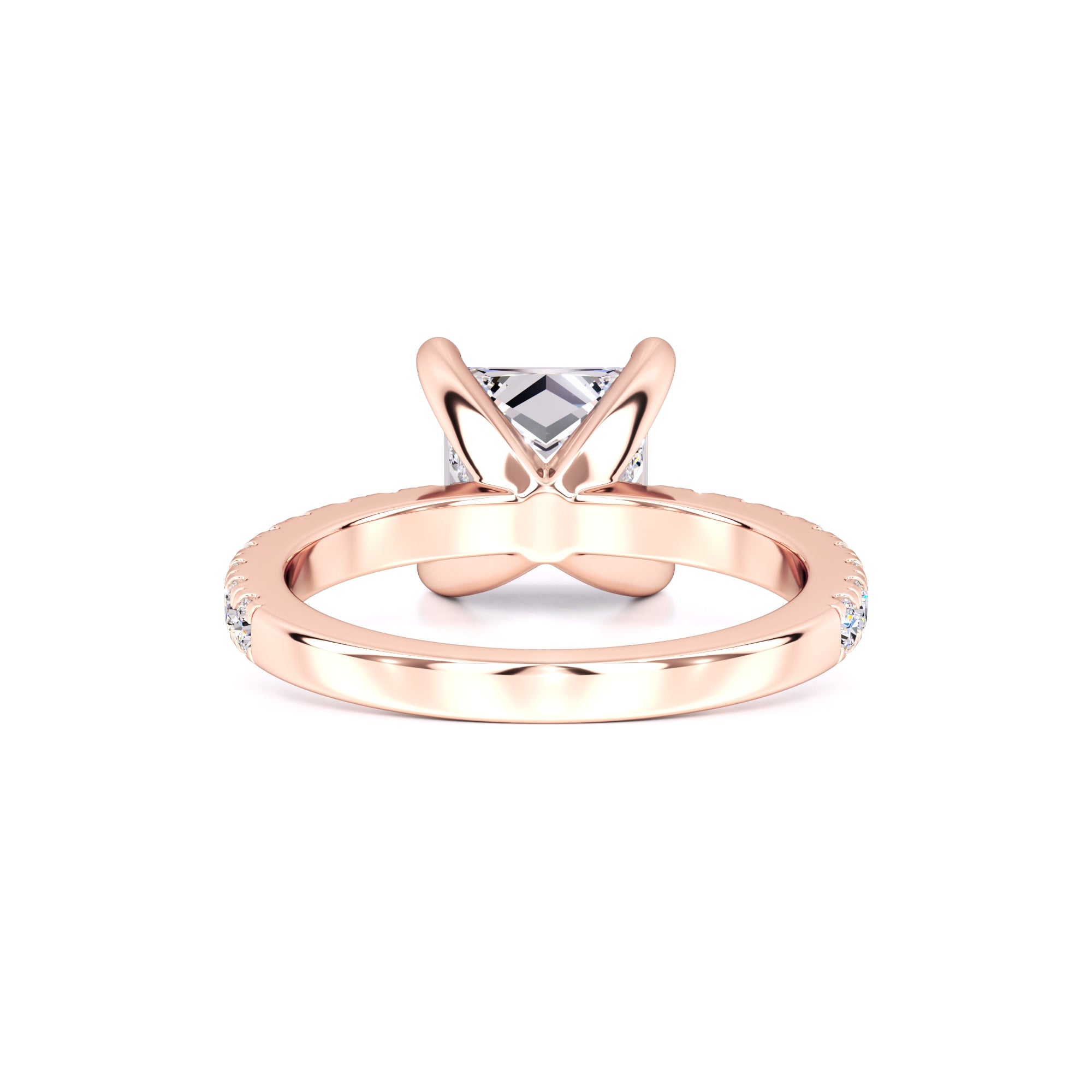 Kamila Moissanite & Lab Grown Diamond Ring | Rose Gold | 3