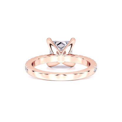 Kamila Moissanite & Lab Grown Diamond Ring | Rose Gold | 3