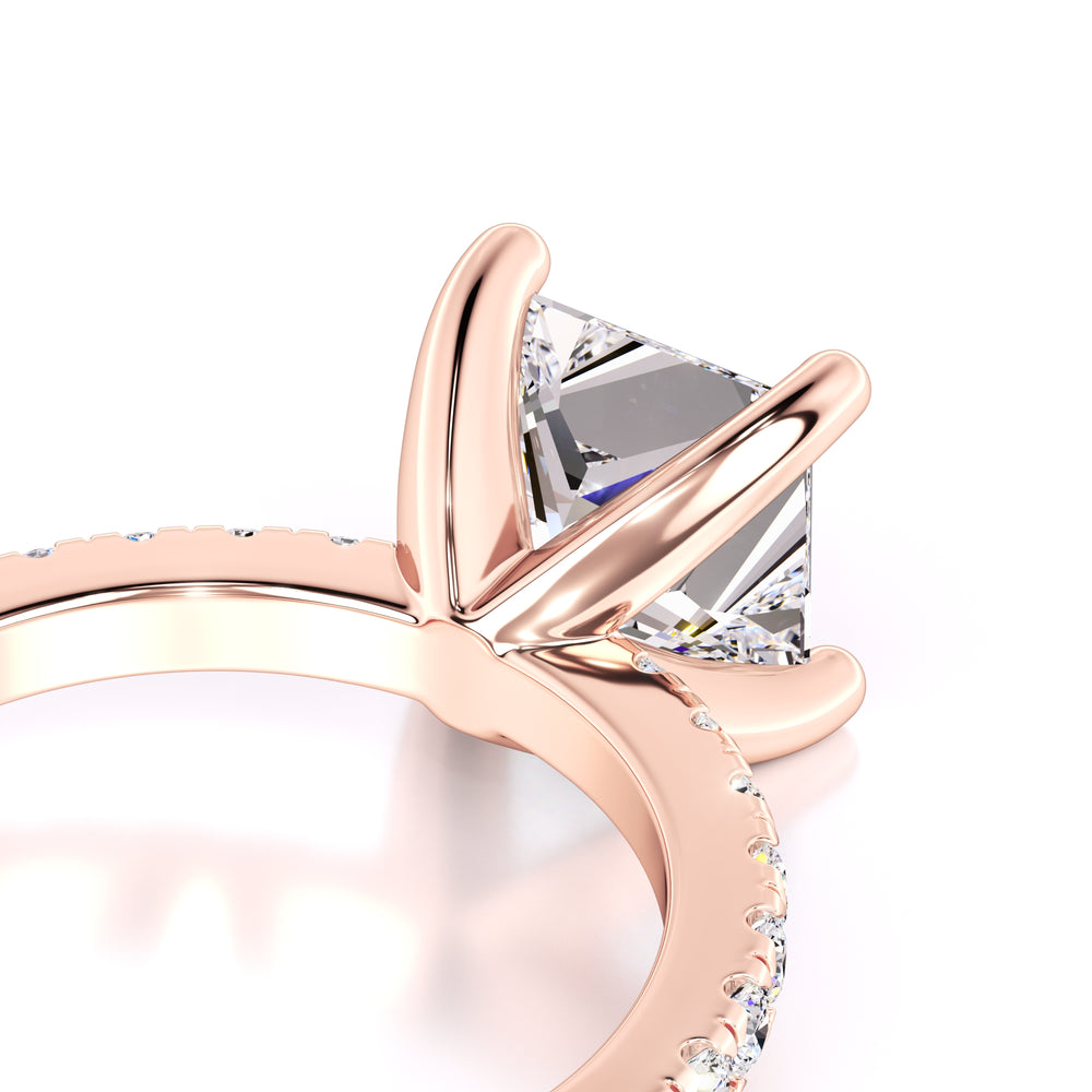 Kamila Moissanite & Lab Grown Diamond Ring | Rose Gold | 2