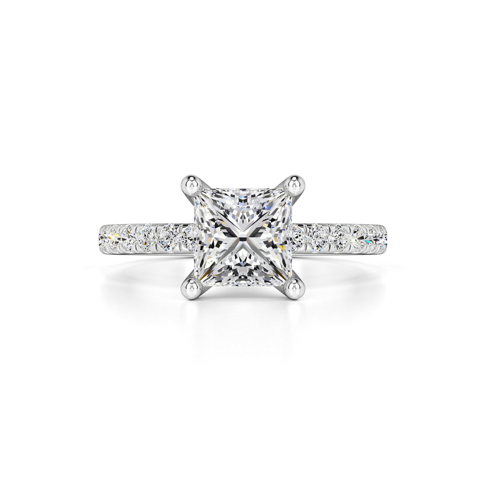 Kamila Moissanite & Lab Grown Diamond Ring | White Gold | 1