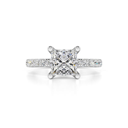 Kamila Moissanite & Lab Grown Diamond Ring | White Gold | 1