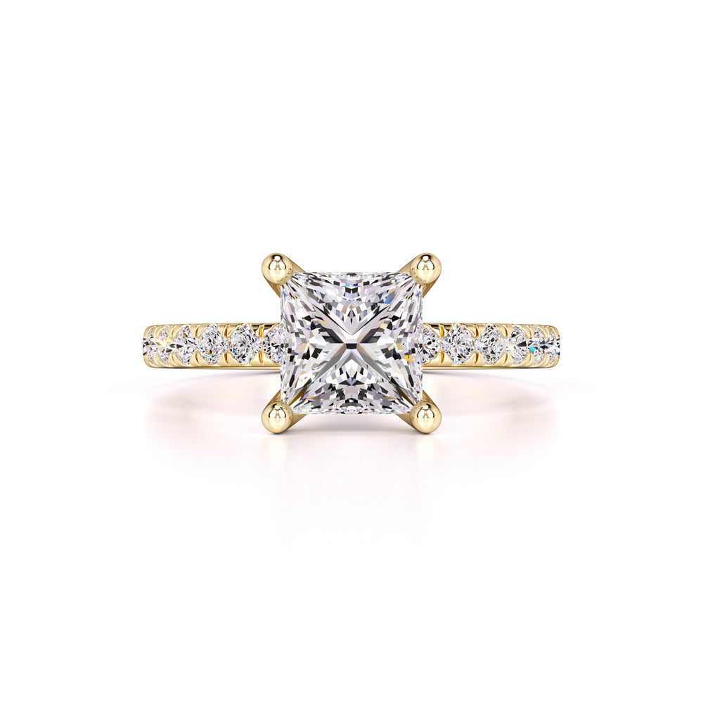 Kamila Moissanite & Lab Grown Diamond Ring | Yellow Gold | 1