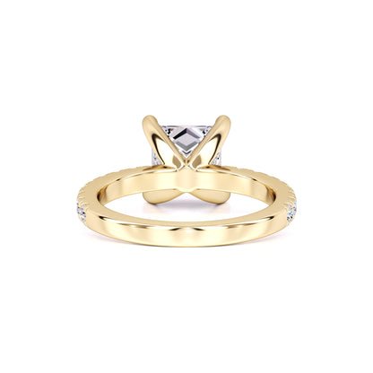 Kamila Moissanite & Lab Grown Diamond Ring | Yellow Gold | 3