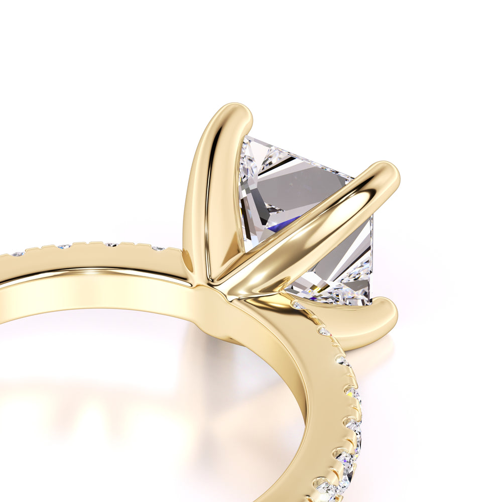 Kamila Moissanite & Lab Grown Diamond Ring | Yellow Gold | 2
